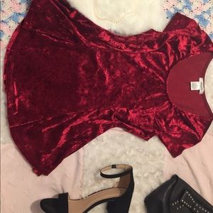 Red velvet top